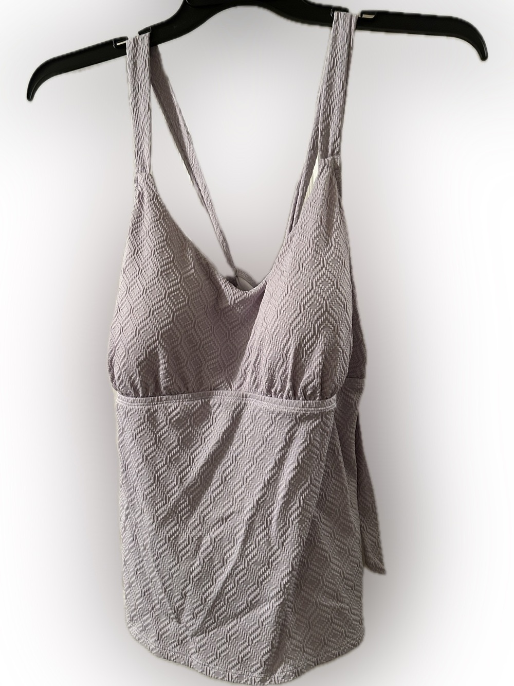 Light Lavender Textured Tankini Top - Women Swimwear